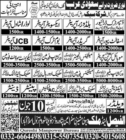 Sapac Company vacancies in Saudi Arabia 2026