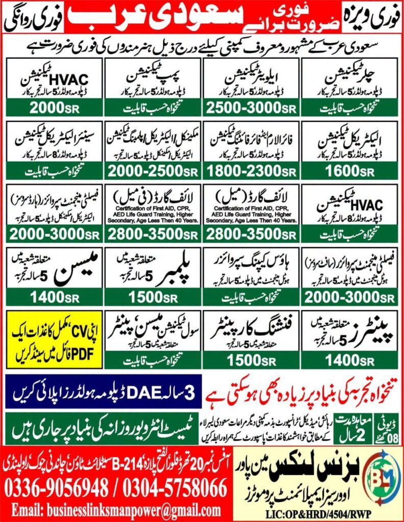 Technician jobs in Riyadh Saudi Arabia