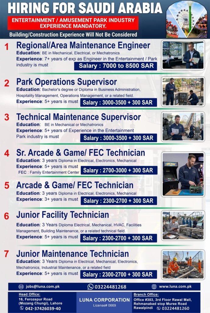 Maintenance company vacancies in Riyadh ksa 2026