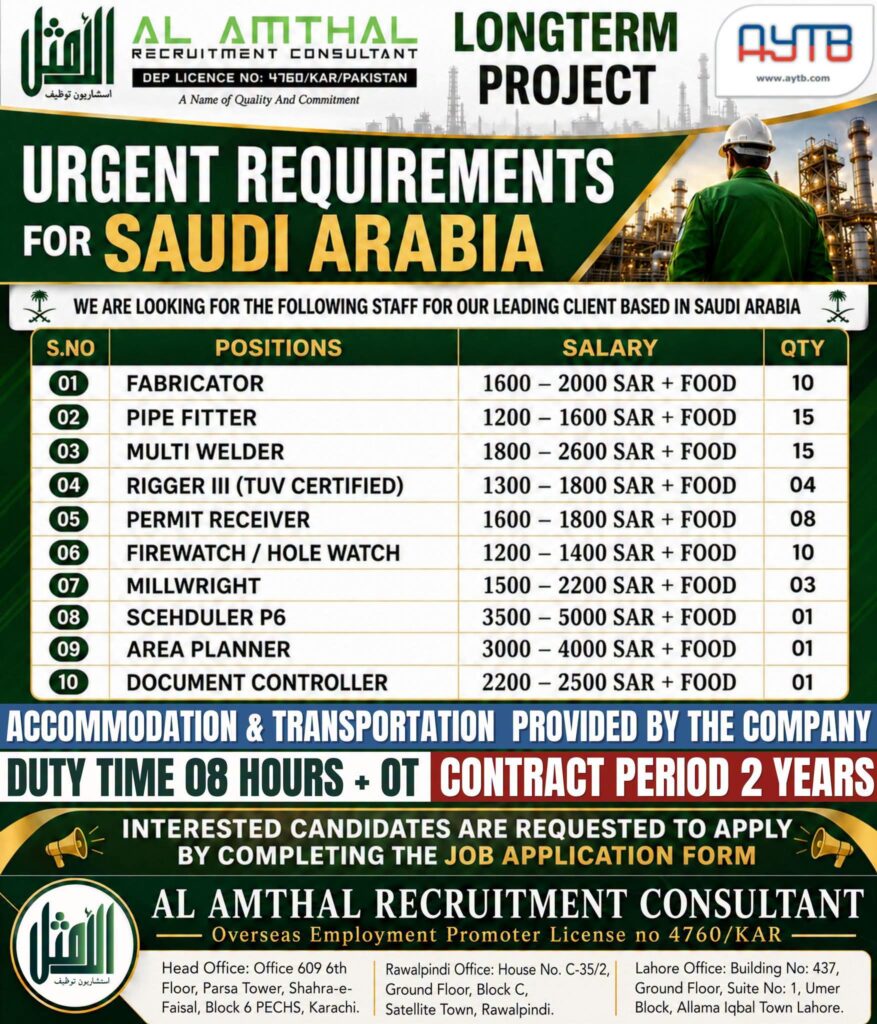 AYTB Company Jobs in Riyadh, Saudi Arabia