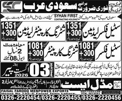 Syhan First Company Jobs in Riyadh Saudi Arabia 2026