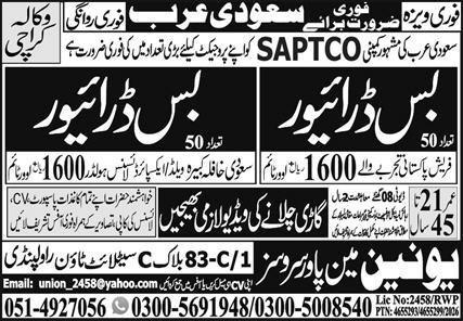 SAPTCO Company Recruitment 2026