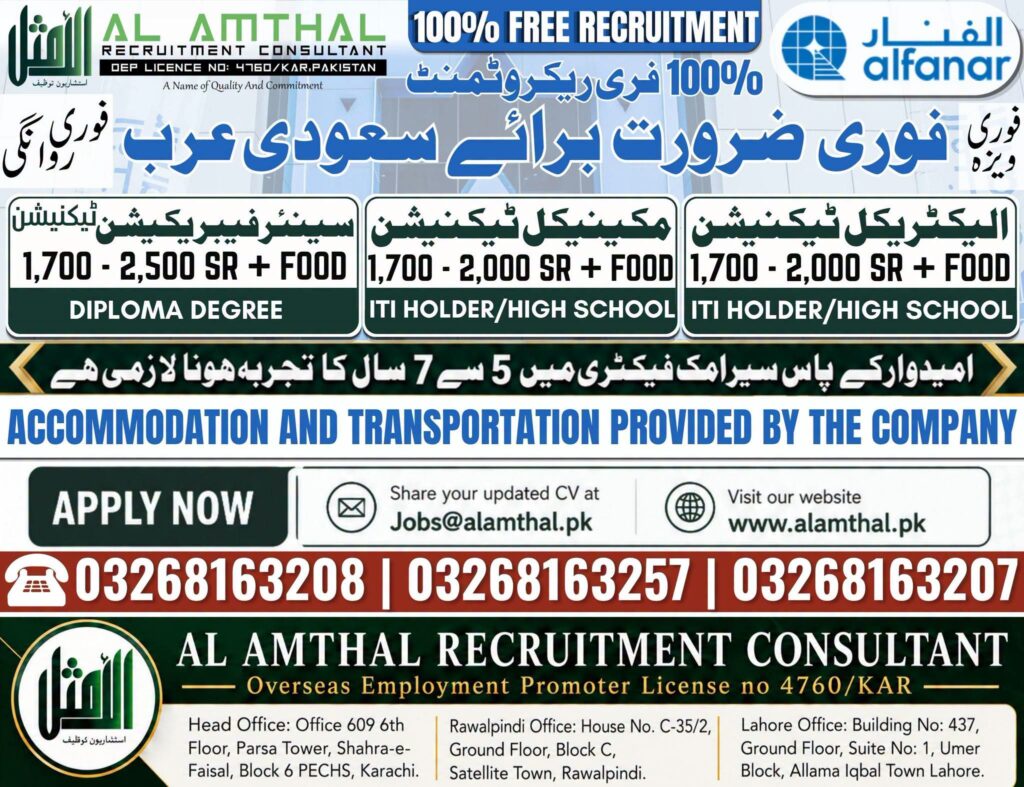 Alfanar Company Saudi Arabia Latest Jobs 2026