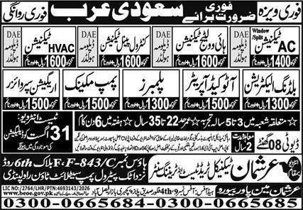 AC Technician Jobs in Riyadh Saudi Arabia 2026