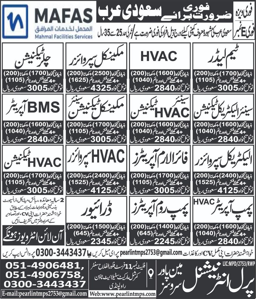 MAFAS Company Jobs in Riyadh Saudi Arabia 2026