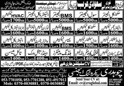 FM Company Job Vacancies in Riyadh Saudi Arabia 2026